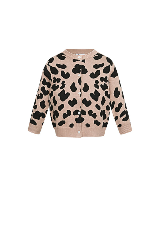 Viscose Gebreide Cardigan Vrouwen Luipaardprint Patroon Stijlvol