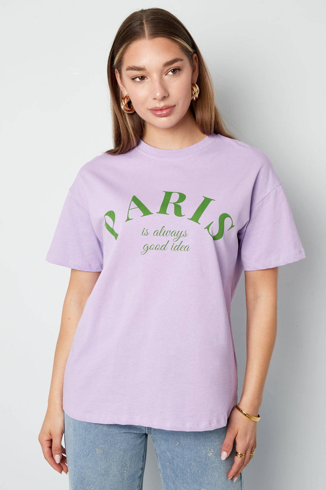 Cotton Vrouwen T-shirt Casual Letters