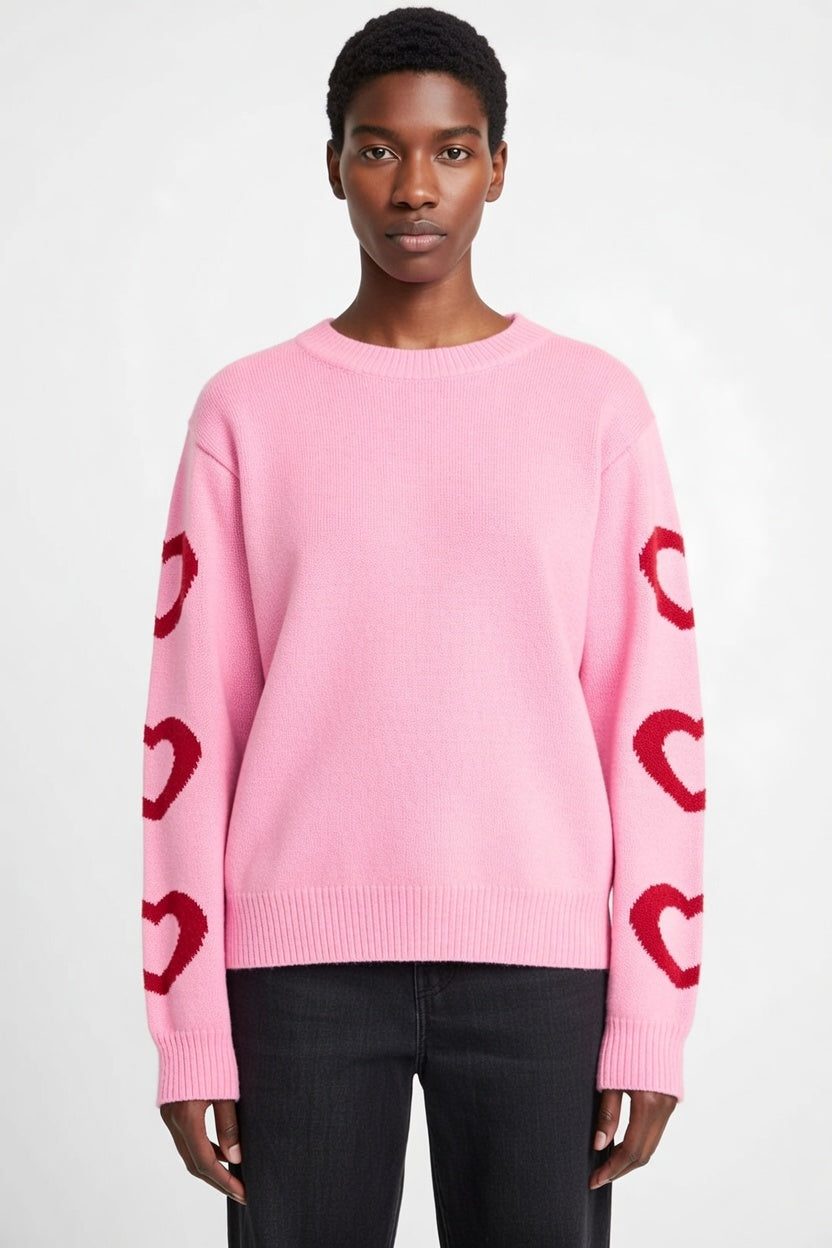 Elin Wolmix Trui met hartdetail